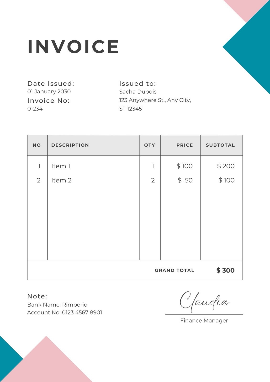 Free Printable Professional Invoice Templates To Customize Canva Free Printable Professional Invoice Templates To Customize Canva