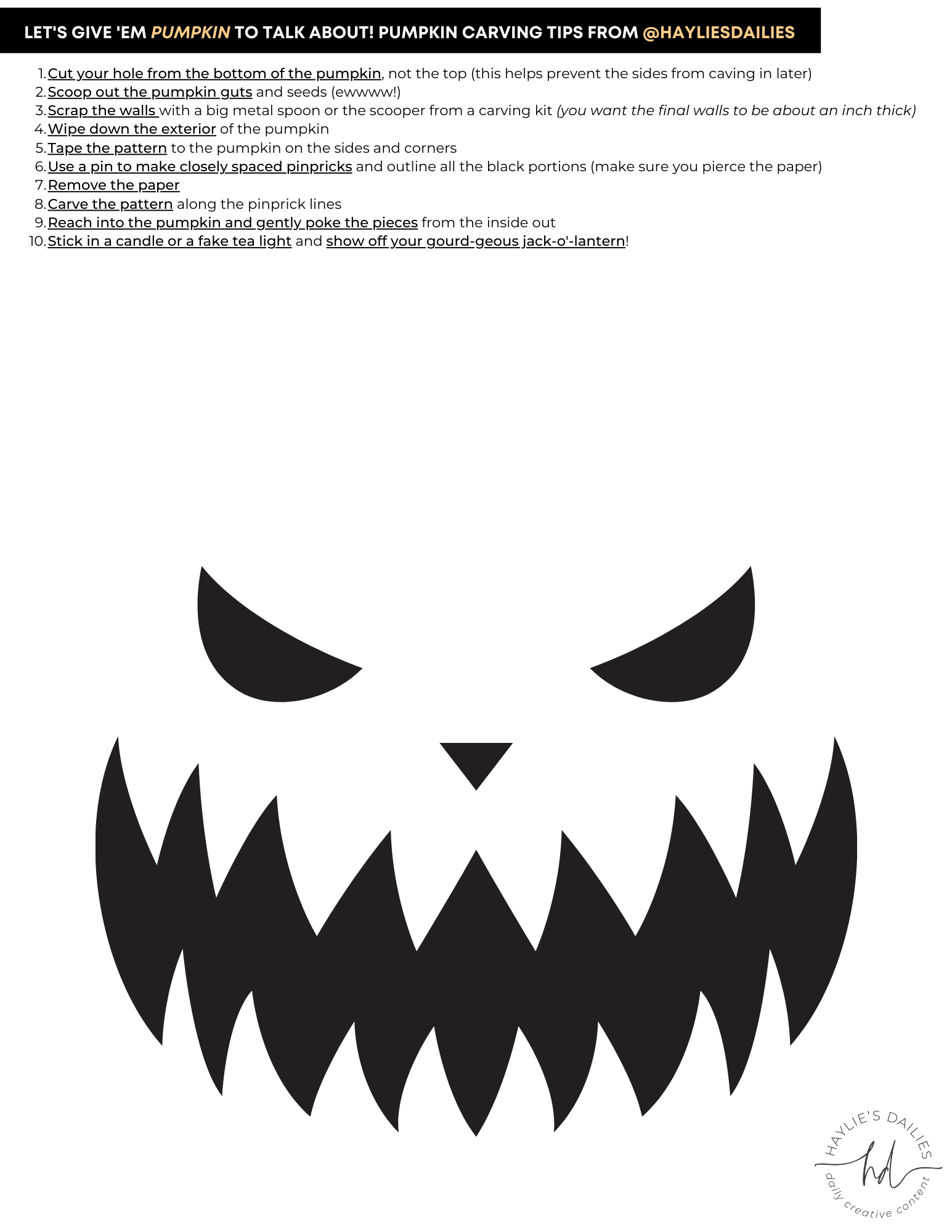 Free Printable Pumpkin Carving Patterns For The Most Boo tiful Jack o Lanterns In Town Haylie s Dailies Free Printable Pumpkin Carving Patterns For The Most Boo tiful Jack o Lanterns In Town Haylie s Dailies