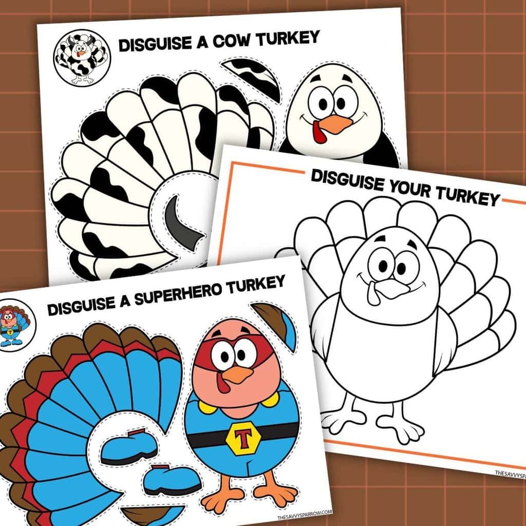 Disguise A Turkey Printable Template Disguise A Turkey Printable Template
