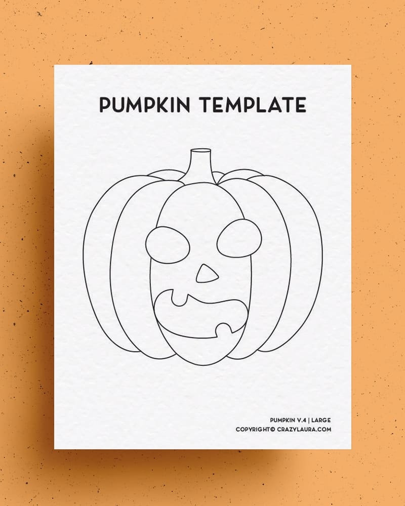 Free Pumpkin Template Stencil Printable Sheets Crazy Laura