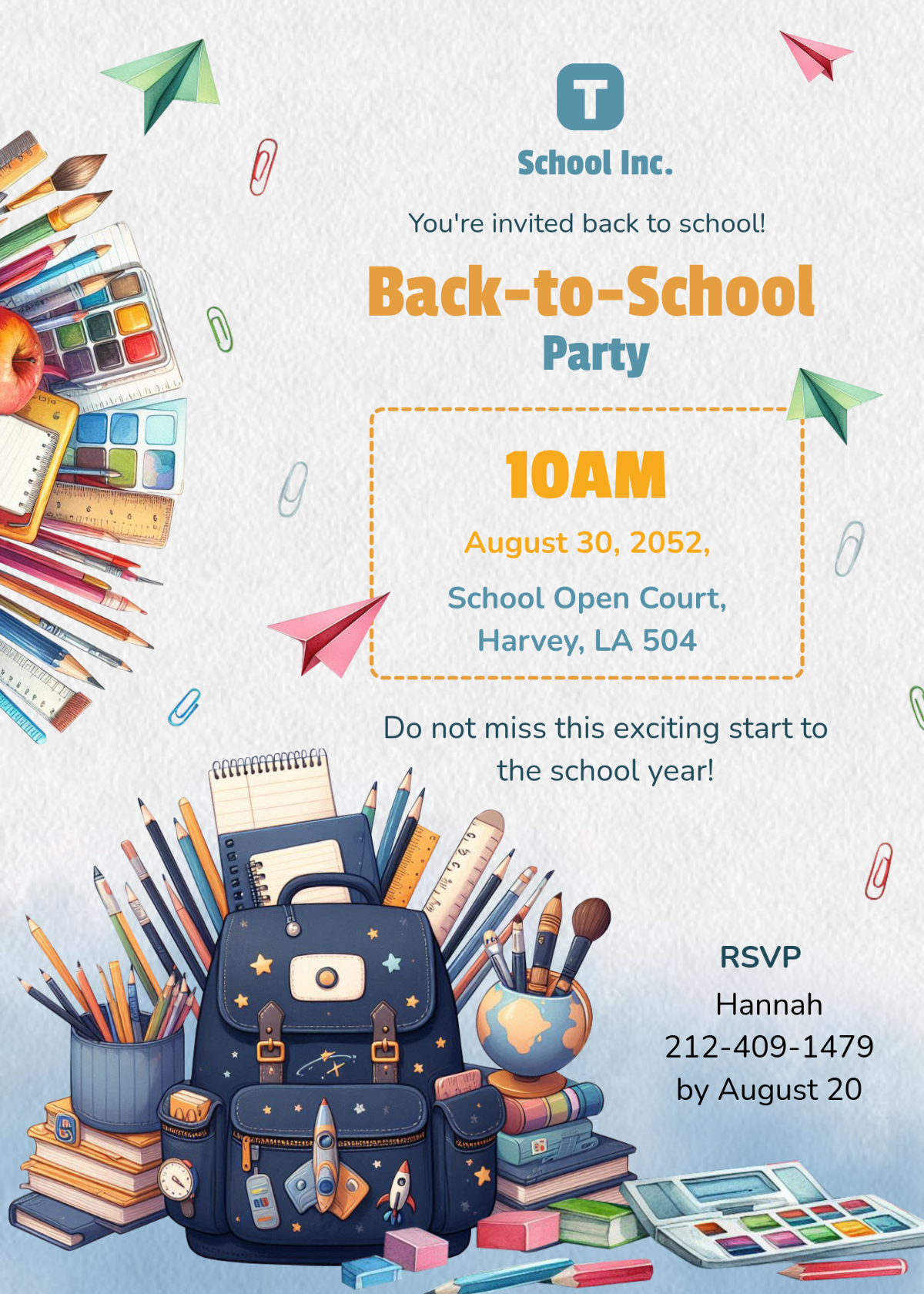 Free School Invitation Templates Editable And Printable Free School Invitation Templates Editable And Printable