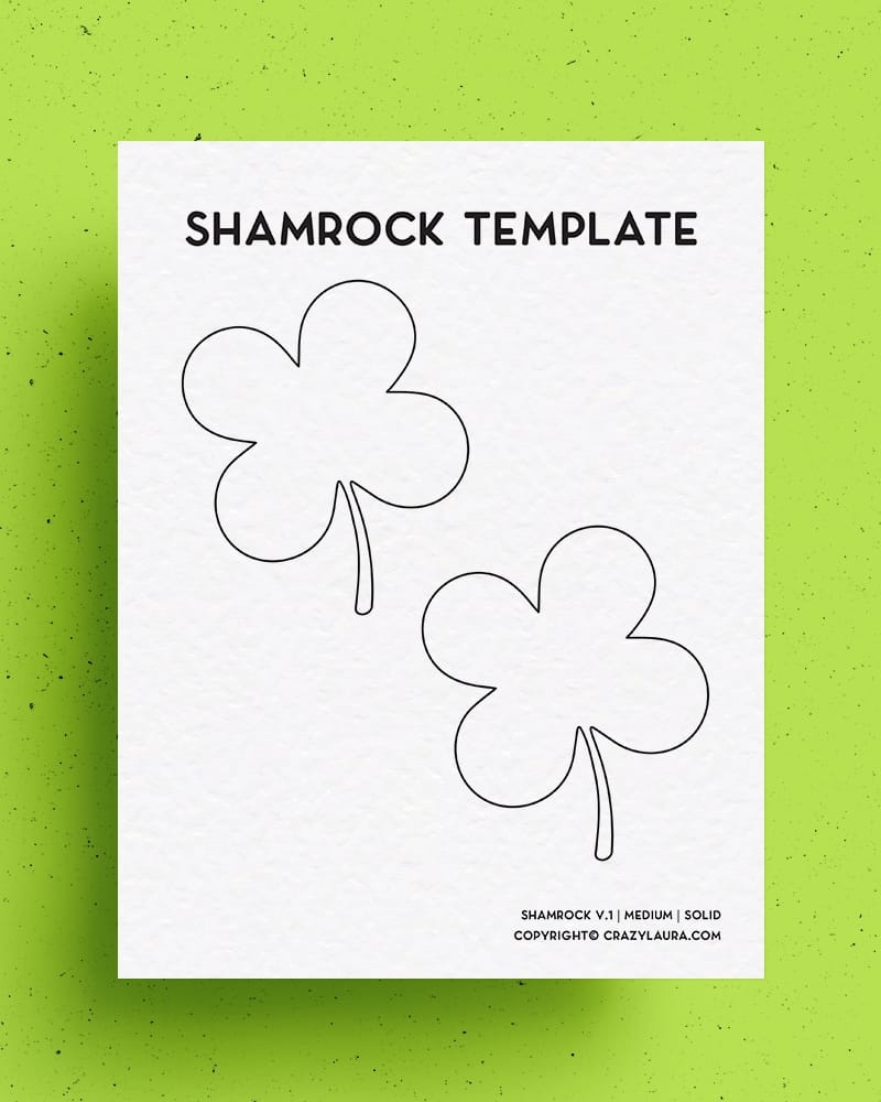 Free Shamrock Template Four Leaf Clover Printables Crazy Laura Free Shamrock Template Four Leaf Clover Printables Crazy Laura