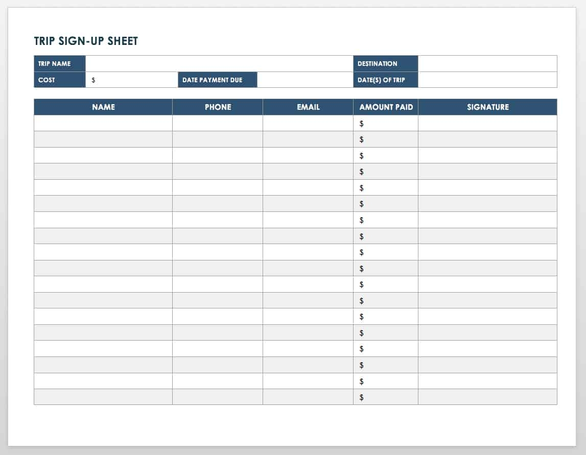 Free Sign in And Sign up Sheet Templates Smartsheet Free Sign in And Sign up Sheet Templates Smartsheet