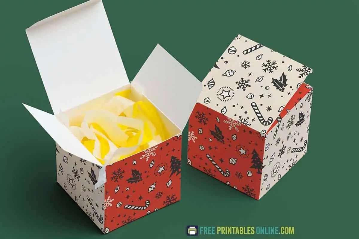 Free Square Holiday Box Template Free Printables Online Free Square Holiday Box Template Free Printables Online