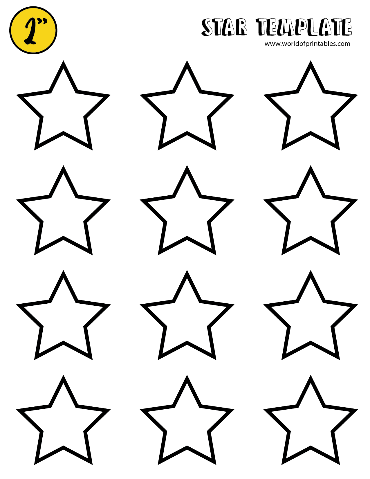 Free Star Printable Template Free Star Printable Template