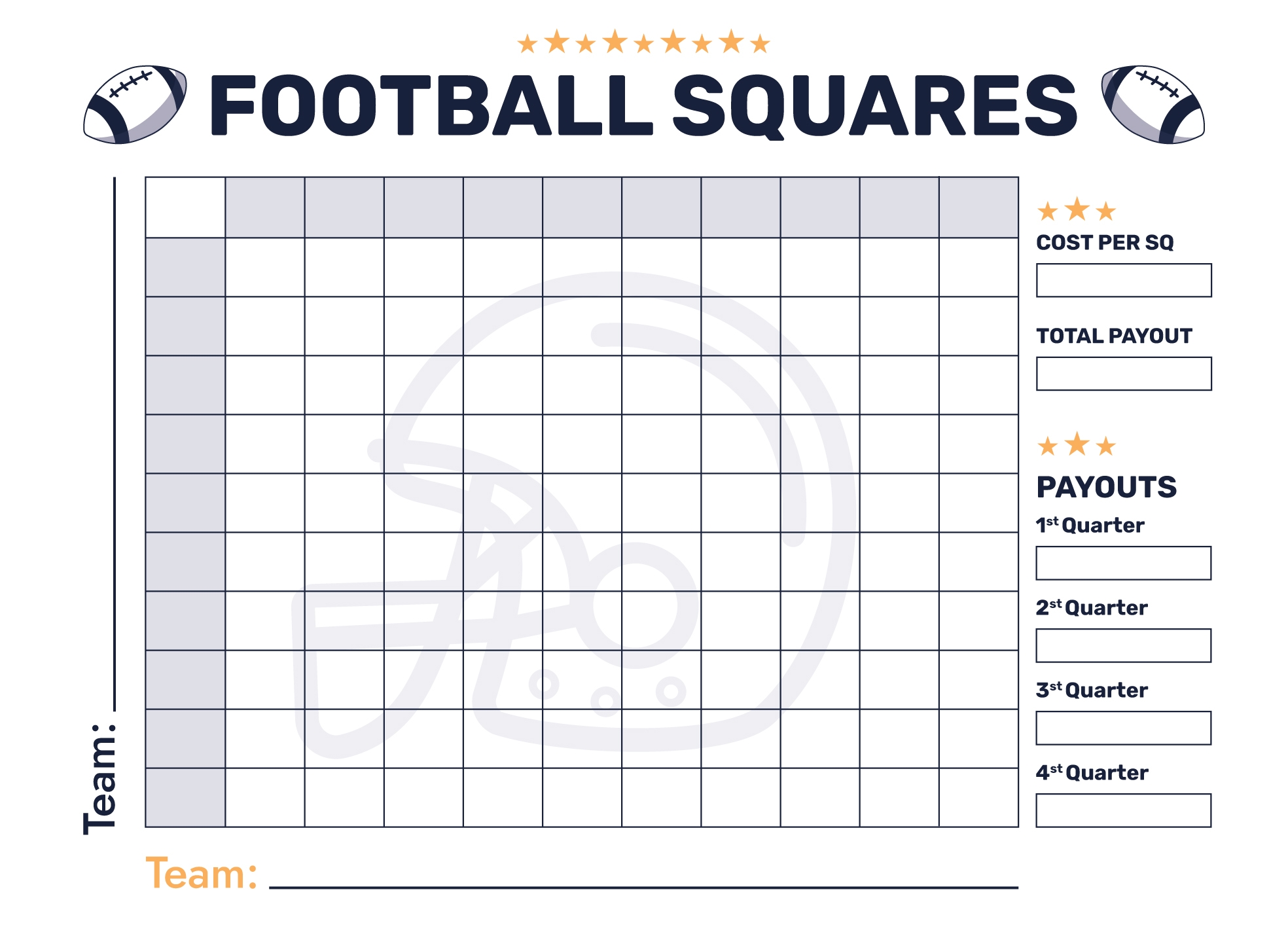 Free Super Bowl Squares Google Docs Templates Gdoc io Free Super Bowl Squares Google Docs Templates Gdoc io