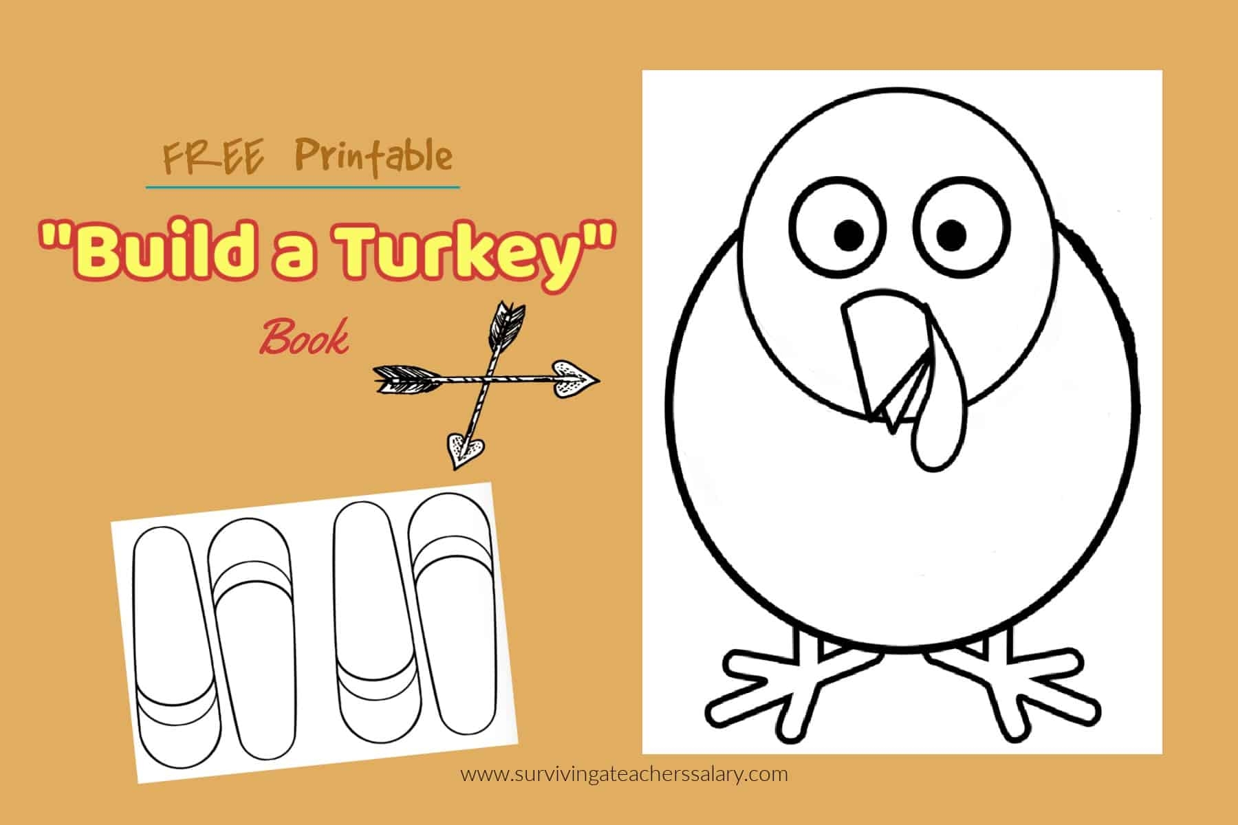 FREE Thanksgiving Printable Build A Turkey Book Craft For Classrooms FREE Thanksgiving Printable Build A Turkey Book Craft For Classrooms