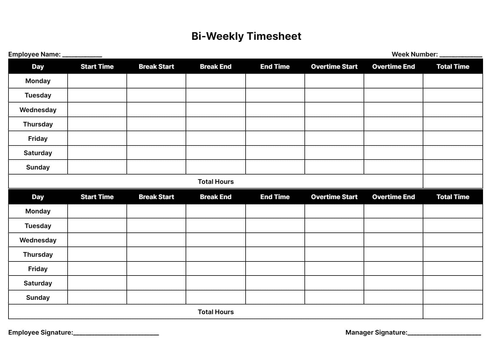 Free Timesheet Templates Download Daily Weekly And Monthly Time Sheets Free Timesheet Templates Download Daily Weekly And Monthly Time Sheets
