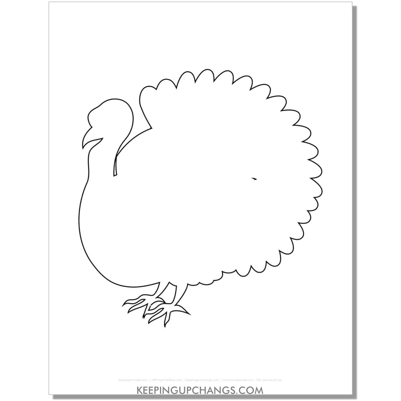 Simple Turkey Template Printable