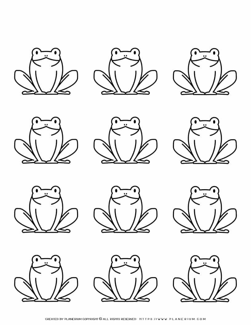Frog Outline Twelve Frogs Planerium Frog Outline Twelve Frogs Planerium