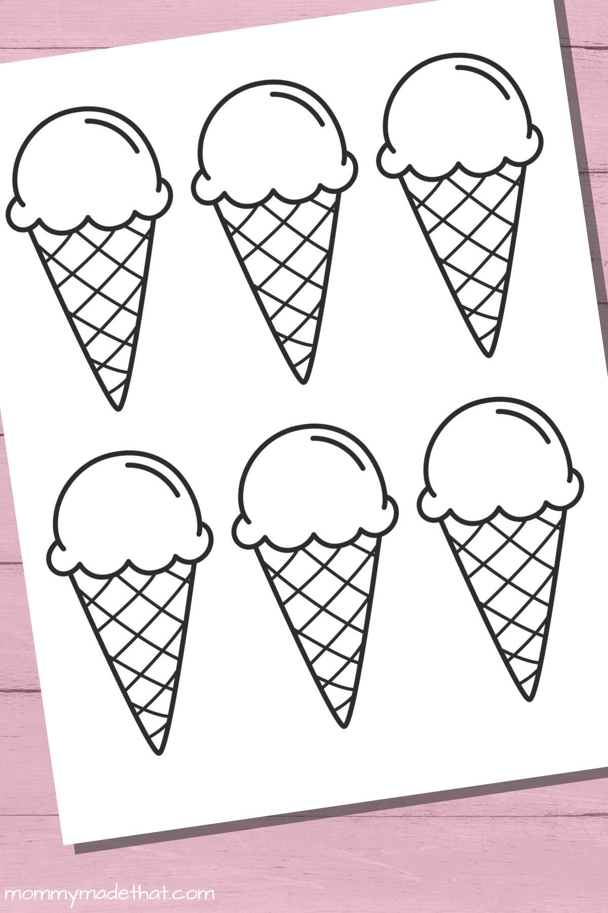 Simple Ice Cream Cone Template Printable Free Simple Ice Cream Cone Template Printable Free