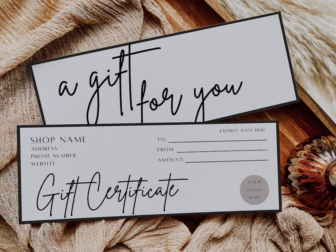 Gift Certificate Template Printable Gift Voucher Editable Gift Certificate Printable Gift Card Coupon Marketing Certificate Spa Voucher Etsy