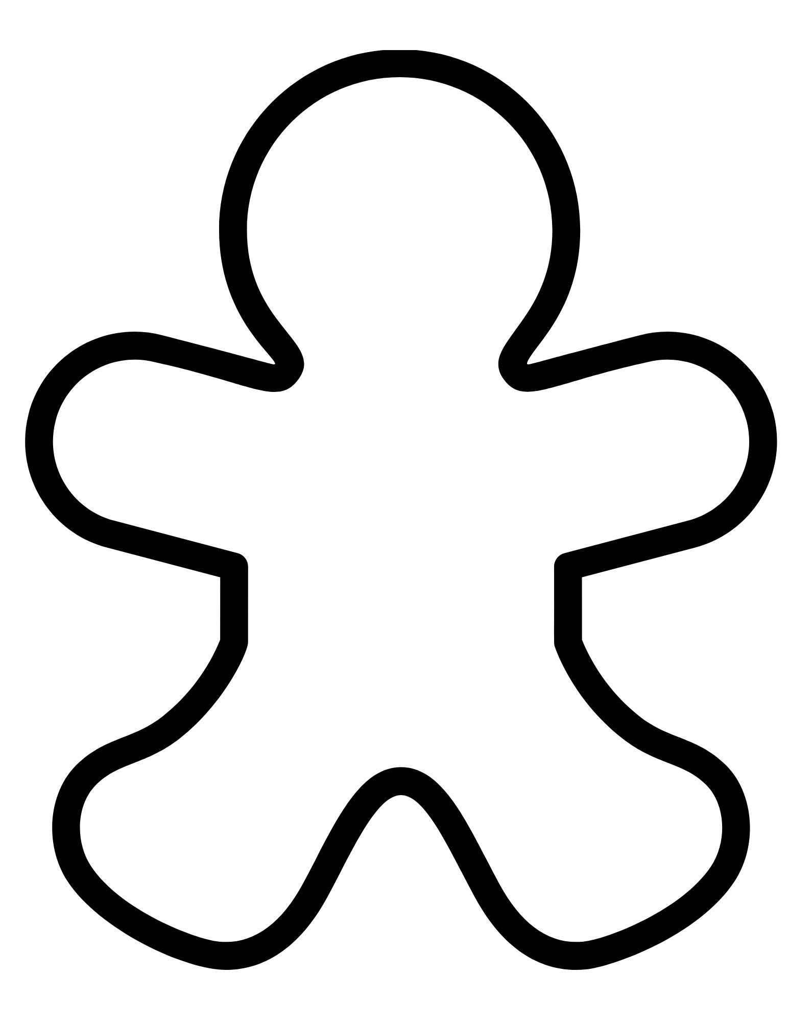 Gingerbread Man Shape Printable Gingerbread Man Shape Printable