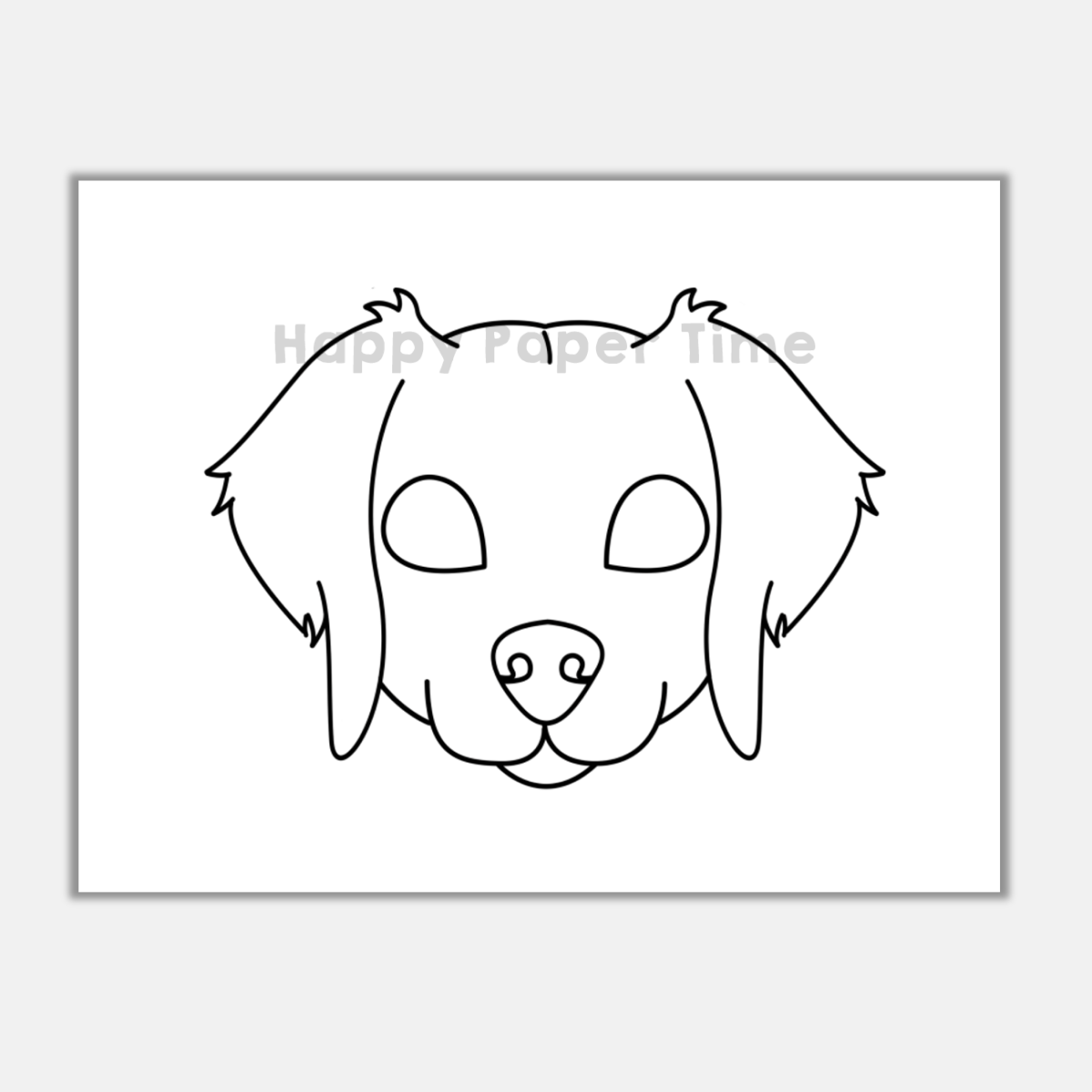 Golden Retriever Paper Mask Printable Dog Animal Coloring Craft Activity Made By Teachers Golden Retriever Paper Mask Printable Dog Animal Coloring Craft Activity Made By Teachers