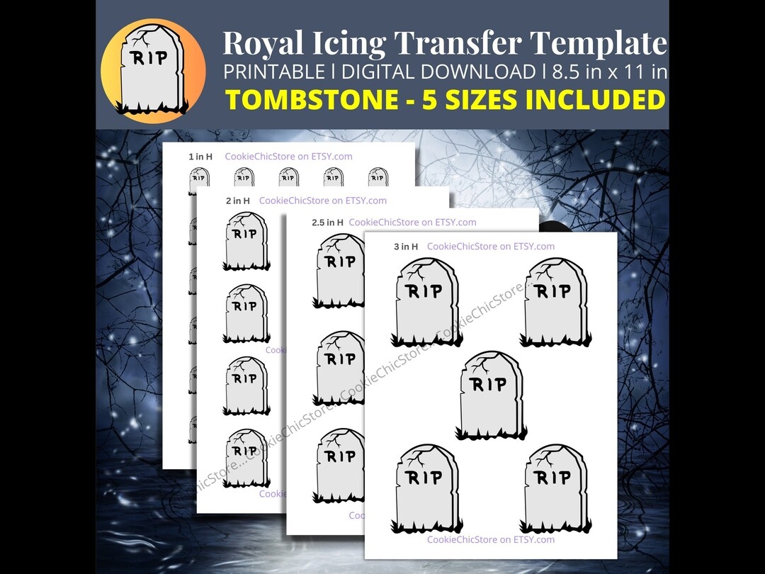 Halloween Icing Transfer Sheet Tombstone RIP Headstone Template For Royal Icing Fall Royal Icing Transfer Sheet Printable RI Transfer PDF Etsy Halloween Icing Transfer Sheet Tombstone RIP Headstone Template For Royal Icing Fall Royal Icing Transfer Sheet Printable RI Transfer PDF Etsy