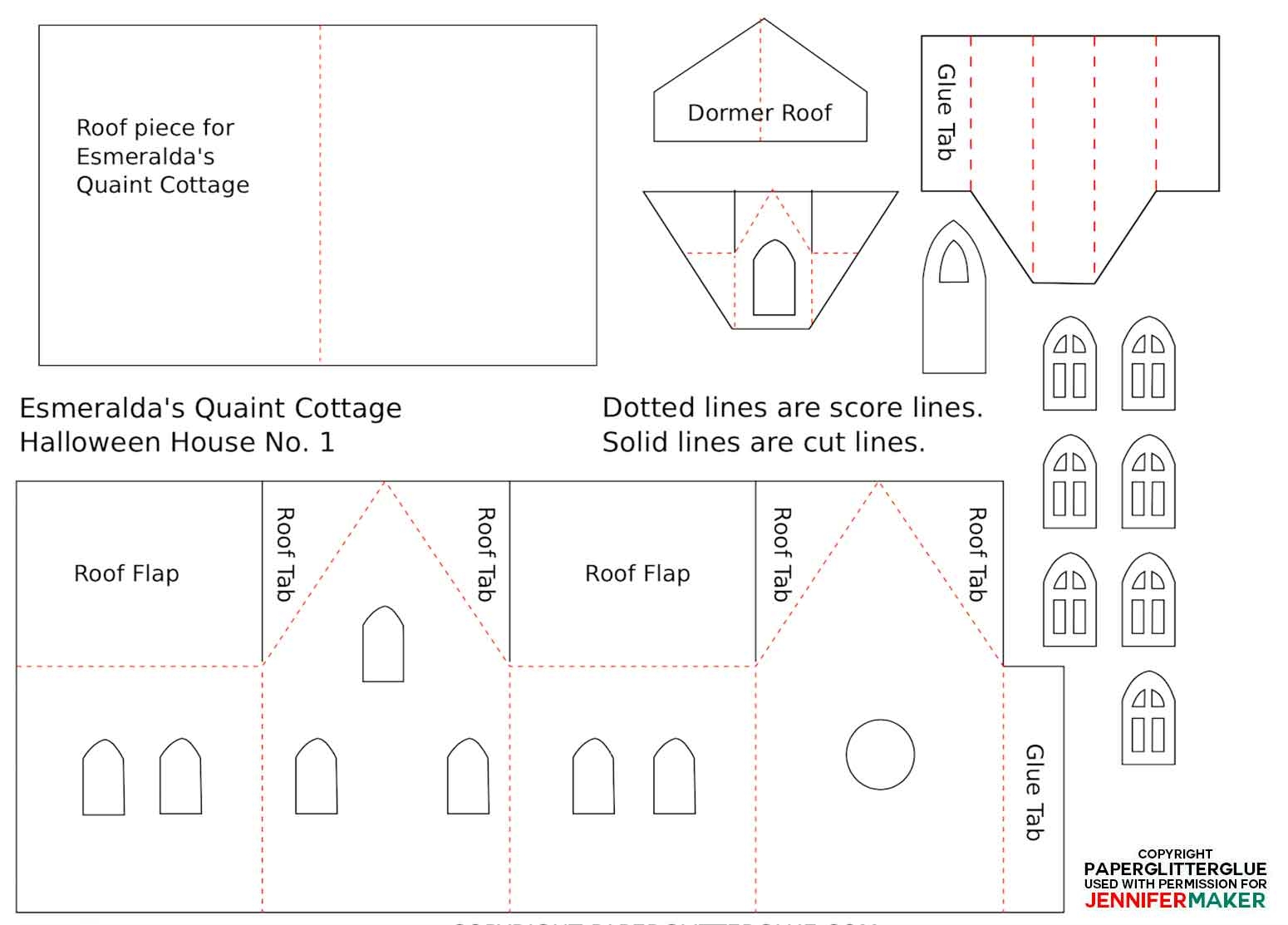 Halloween Paper Haunted House Esmeralda s Quaint Cottage Jennifer Maker Halloween Paper Haunted House Esmeralda s Quaint Cottage Jennifer Maker