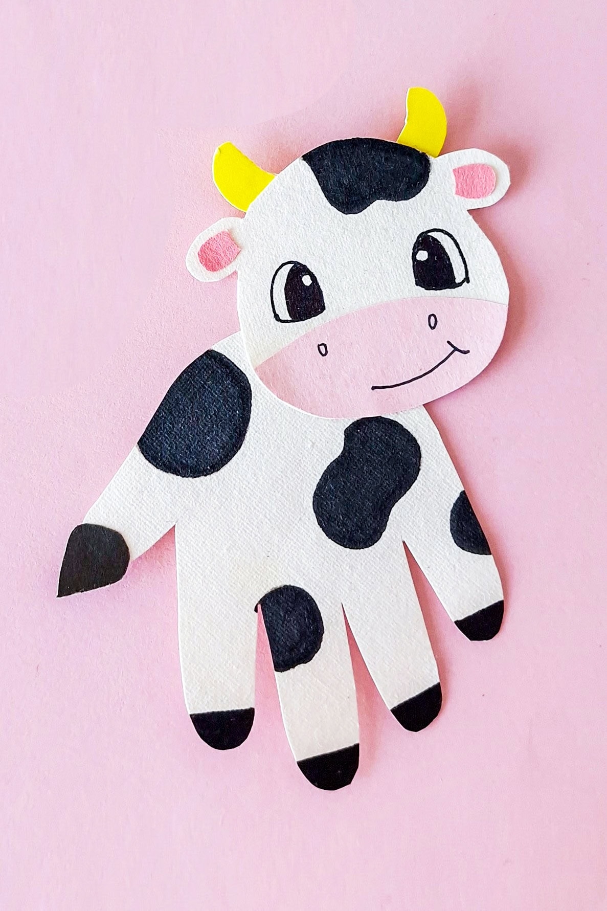 Handprint Cow Craft Free Printable Template Handprint Cow Craft Free Printable Template