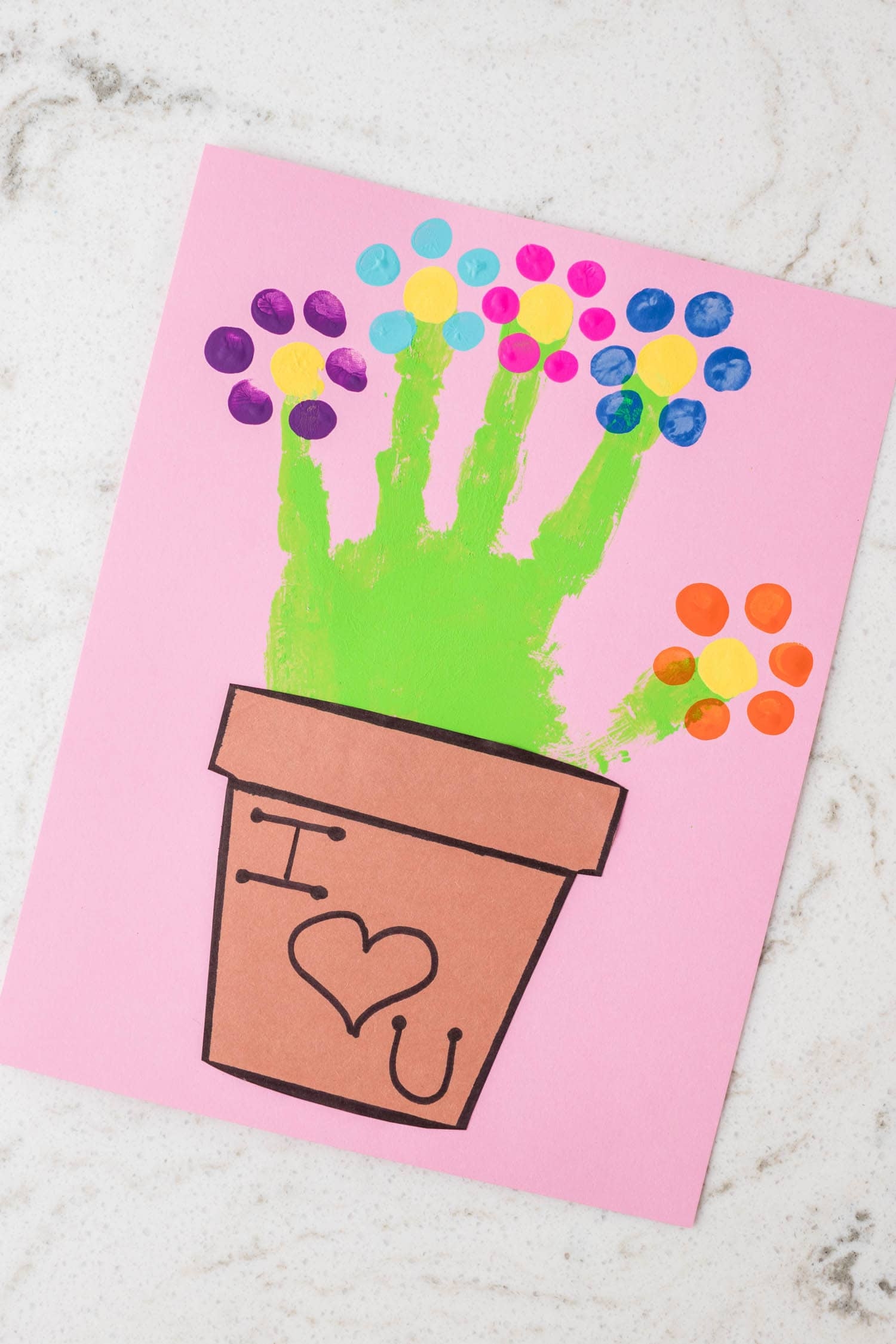 Handprint Flower Pot Craft Kids Activity Zone