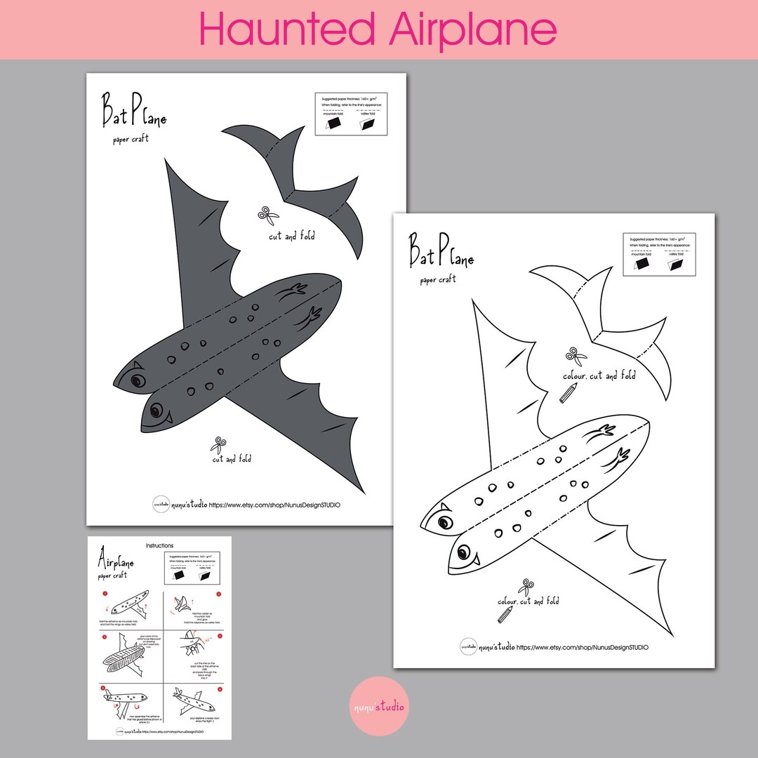Haunted Bat Plane Paper Airplane Bat Plane Paper Craft Halloween Paper Toy Halloween DIY Paper Toy Etsy Haunted Bat Plane Paper Airplane Bat Plane Paper Craft Halloween Paper Toy Halloween DIY Paper Toy Etsy