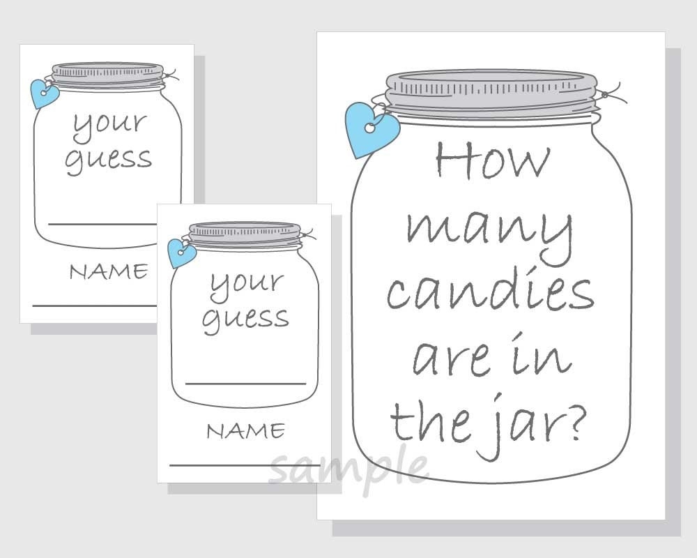 How Many Candies Are In The Jar Printable Game Candy Mason Jar Boy Baby Shower Bridal Shower Blue Hearts Etsy UK How Many Candies Are In The Jar Printable Game Candy Mason Jar Boy Baby Shower Bridal Shower Blue Hearts Etsy UK