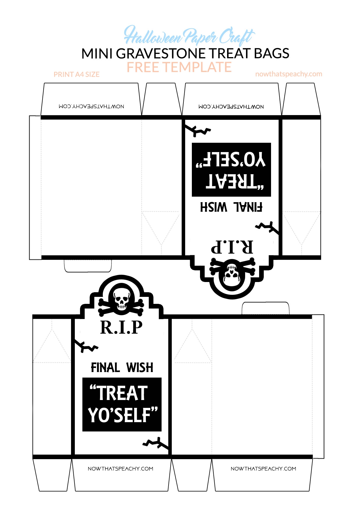 How To Make Mini Gravestone Halloween Treat Bags FREE DIY Printable Now Thats Peachy How To Make Mini Gravestone Halloween Treat Bags FREE DIY Printable Now Thats Peachy