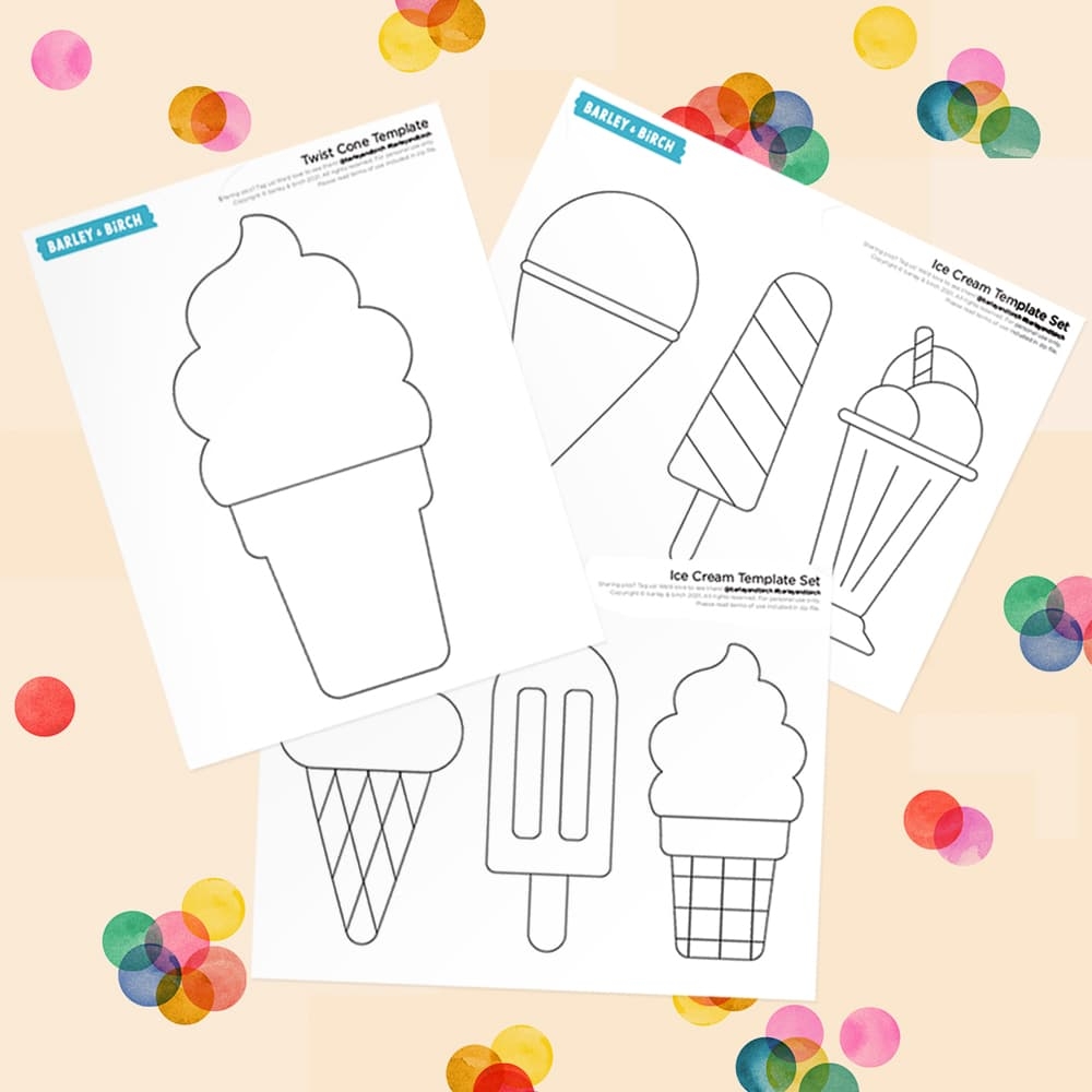 Printable Ice Cream Template Printable Ice Cream Template