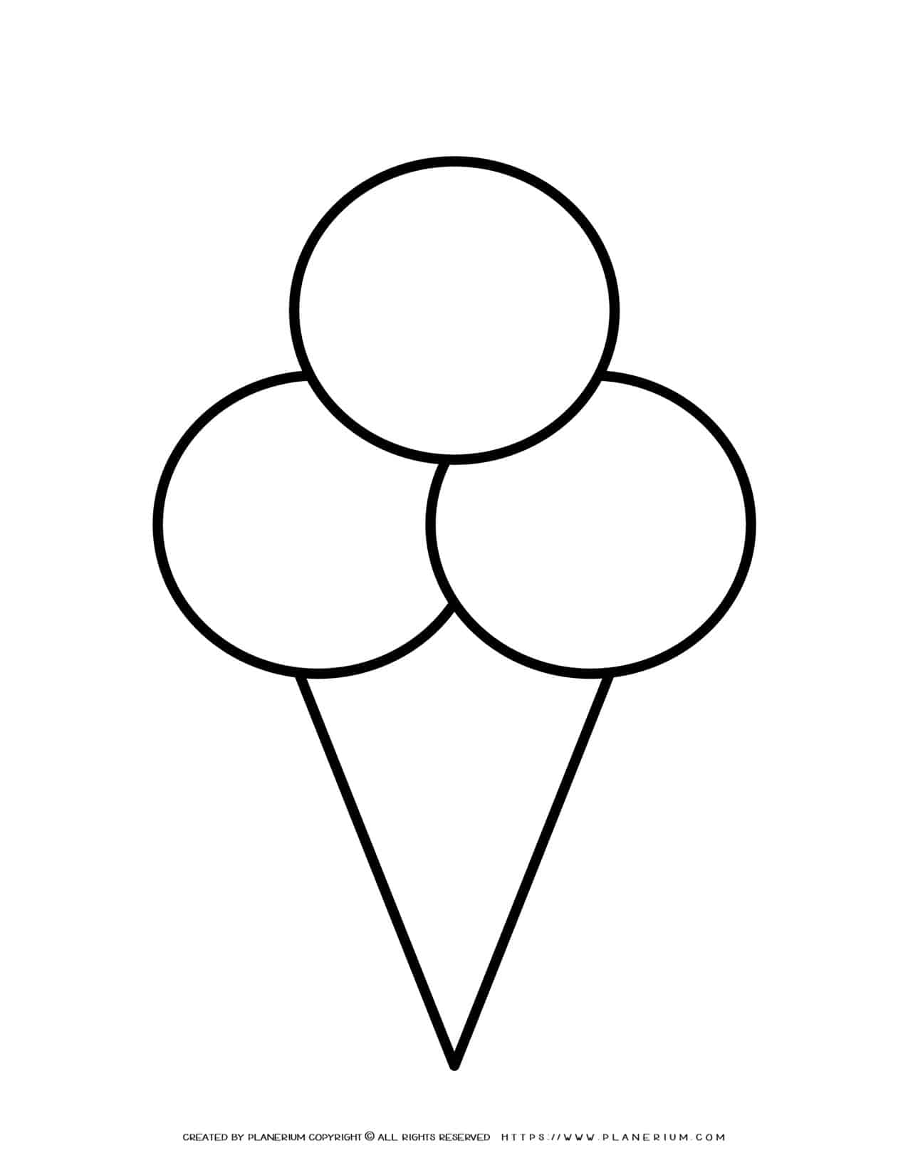 Ice Cream Outline FREE Printable Template Planerium Ice Cream Outline FREE Printable Template Planerium