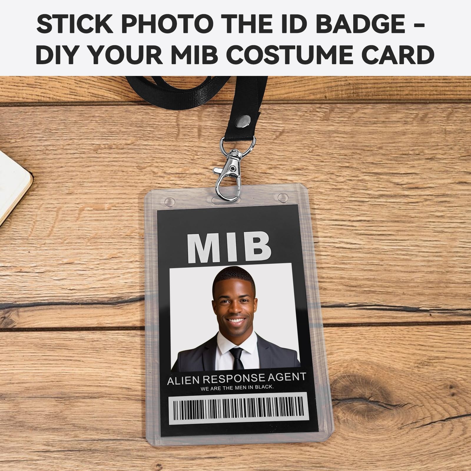 ID Badge Prop Costume MIB Cosplay Costume Name Tag With Lanyard Spy Decorations Secret Agent ID Badge Holder Halloween Party Supplies ID Badge Prop Costume MIB Cosplay Costume Name Tag With Lanyard Spy Decorations Secret Agent ID Badge Holder Halloween Party Supplies