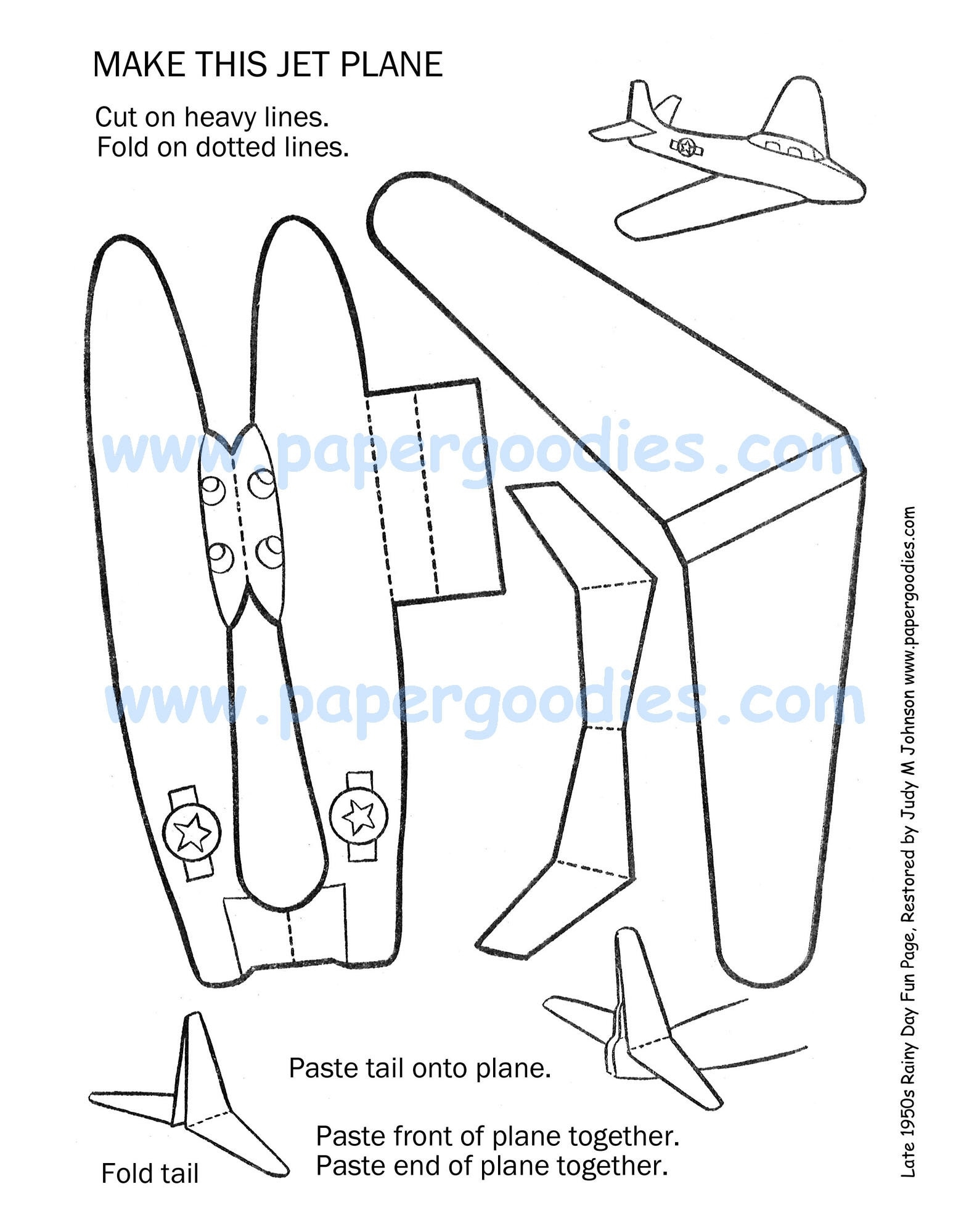INSTANT PRINTABLE Download 2 Airplanes To Color cut fly Paper INSTANT PRINTABLE Download 2 Airplanes To Color cut fly Paper