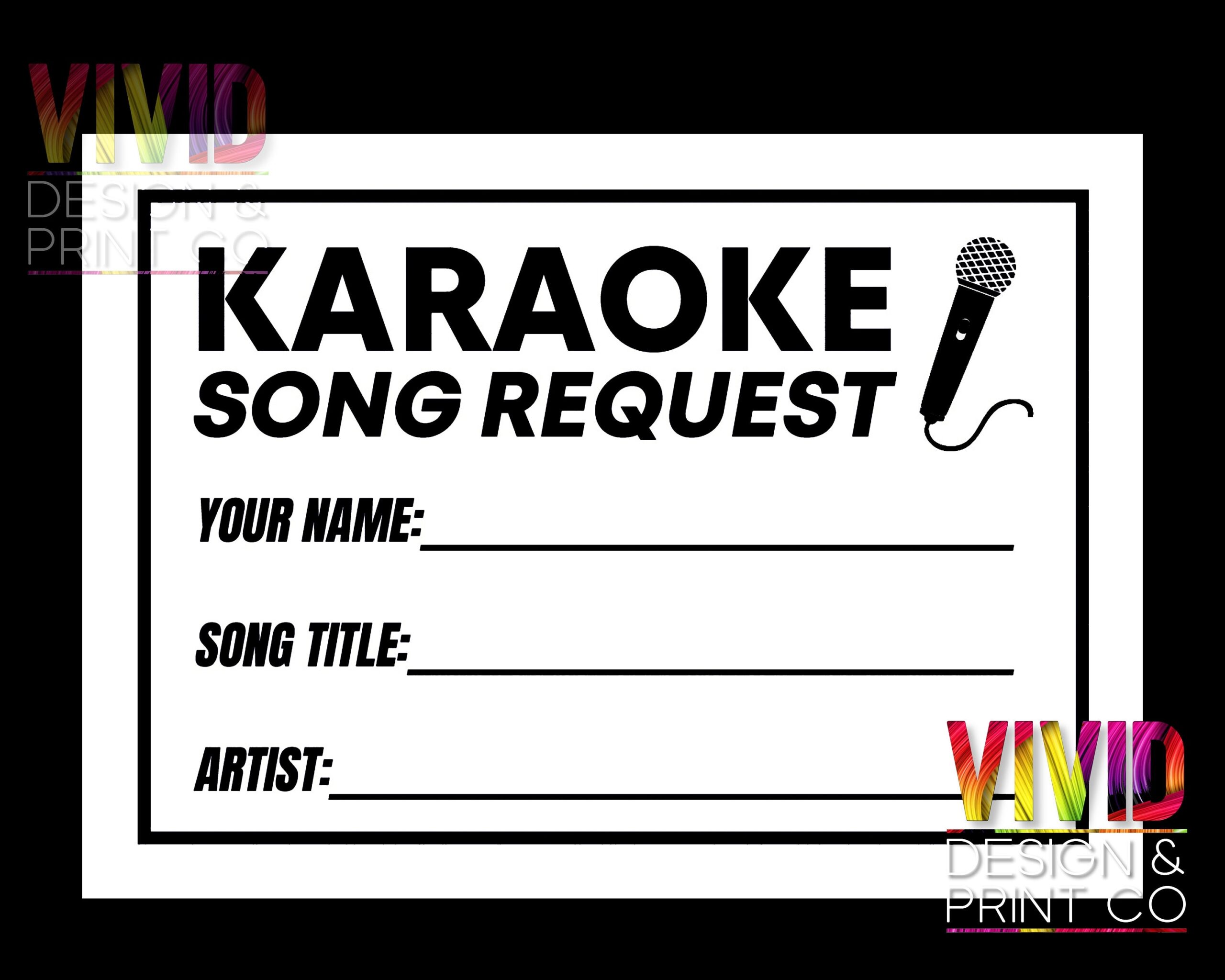 Free Printable Karaoke List Templates Free Printable Karaoke List Templates