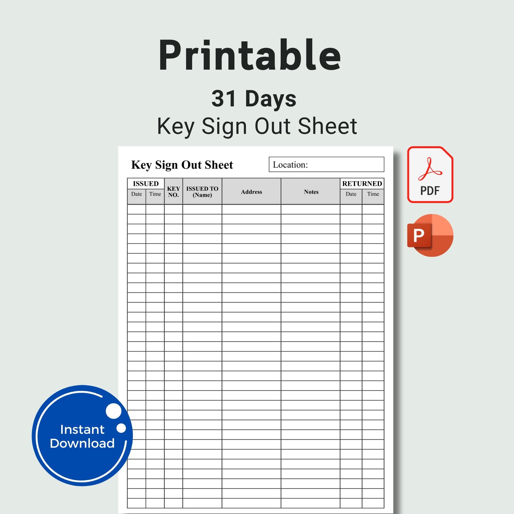 Key Log Template Etsy Key Log Template Etsy
