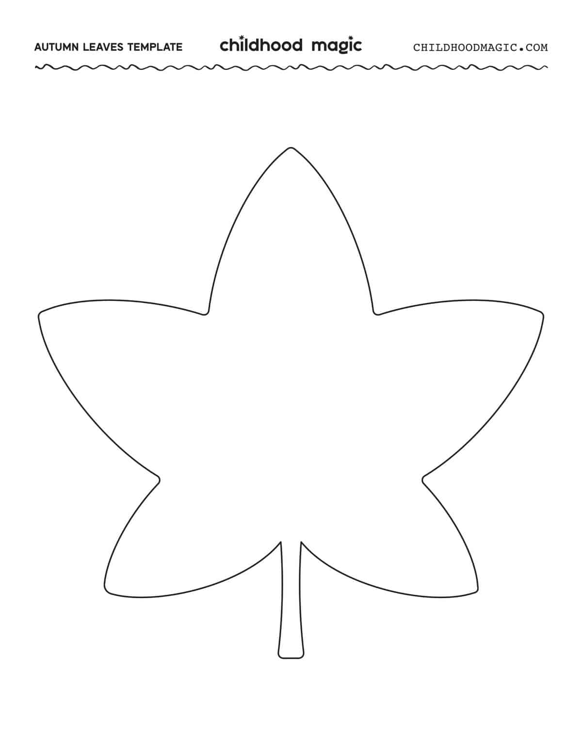 Leaf Outline Childhood Magic Leaf Outline Childhood Magic