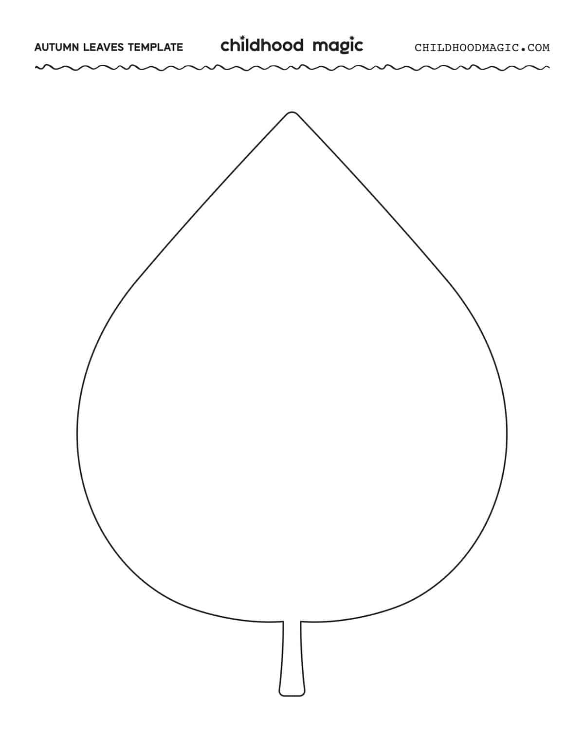 Leaf Outline Childhood Magic Leaf Outline Childhood Magic