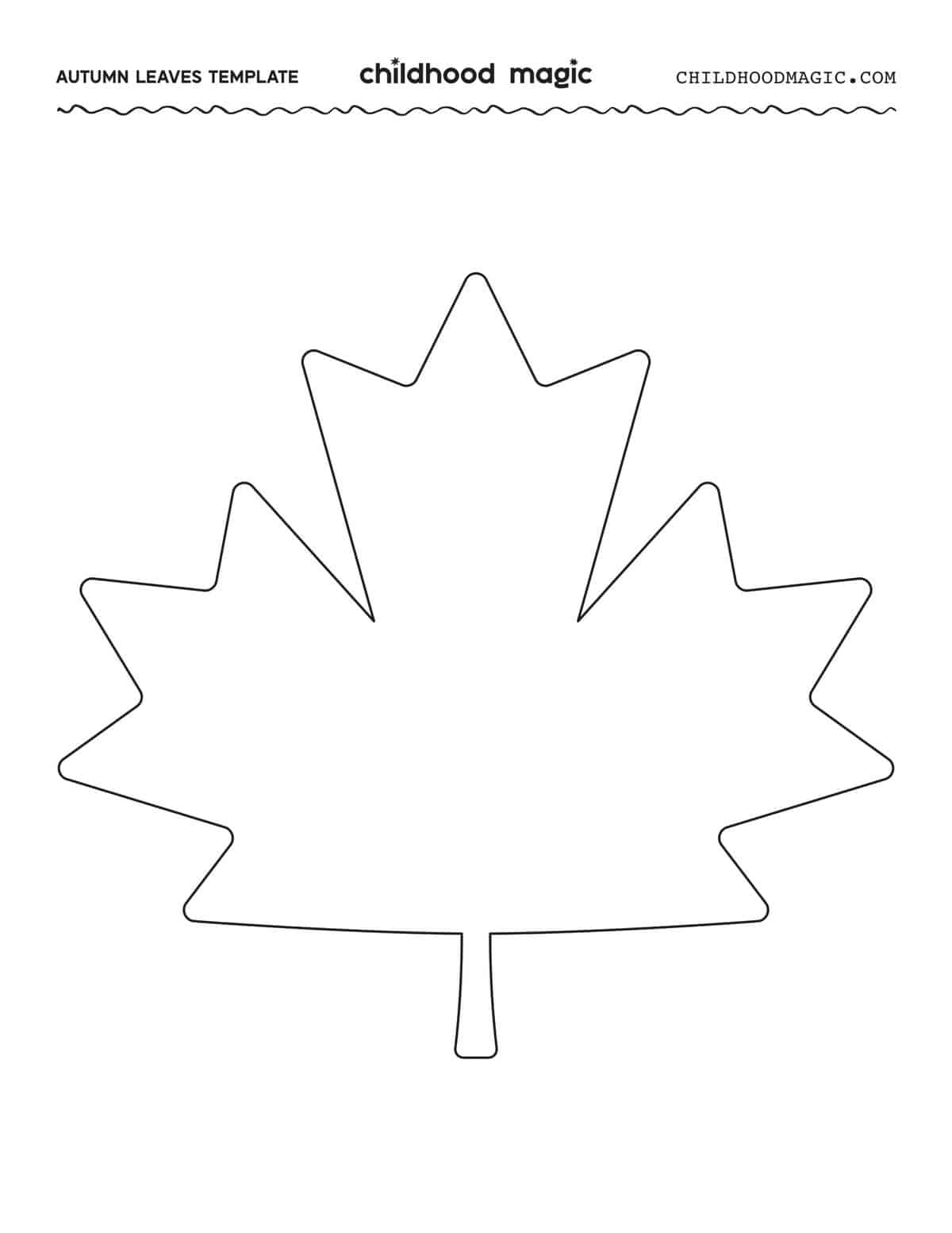 Leaf Outline Childhood Magic Leaf Outline Childhood Magic