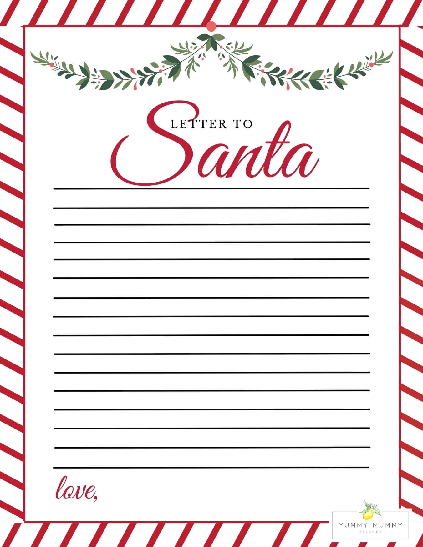 Printable Santa Letter Template Free Printable Santa Letter Template Free