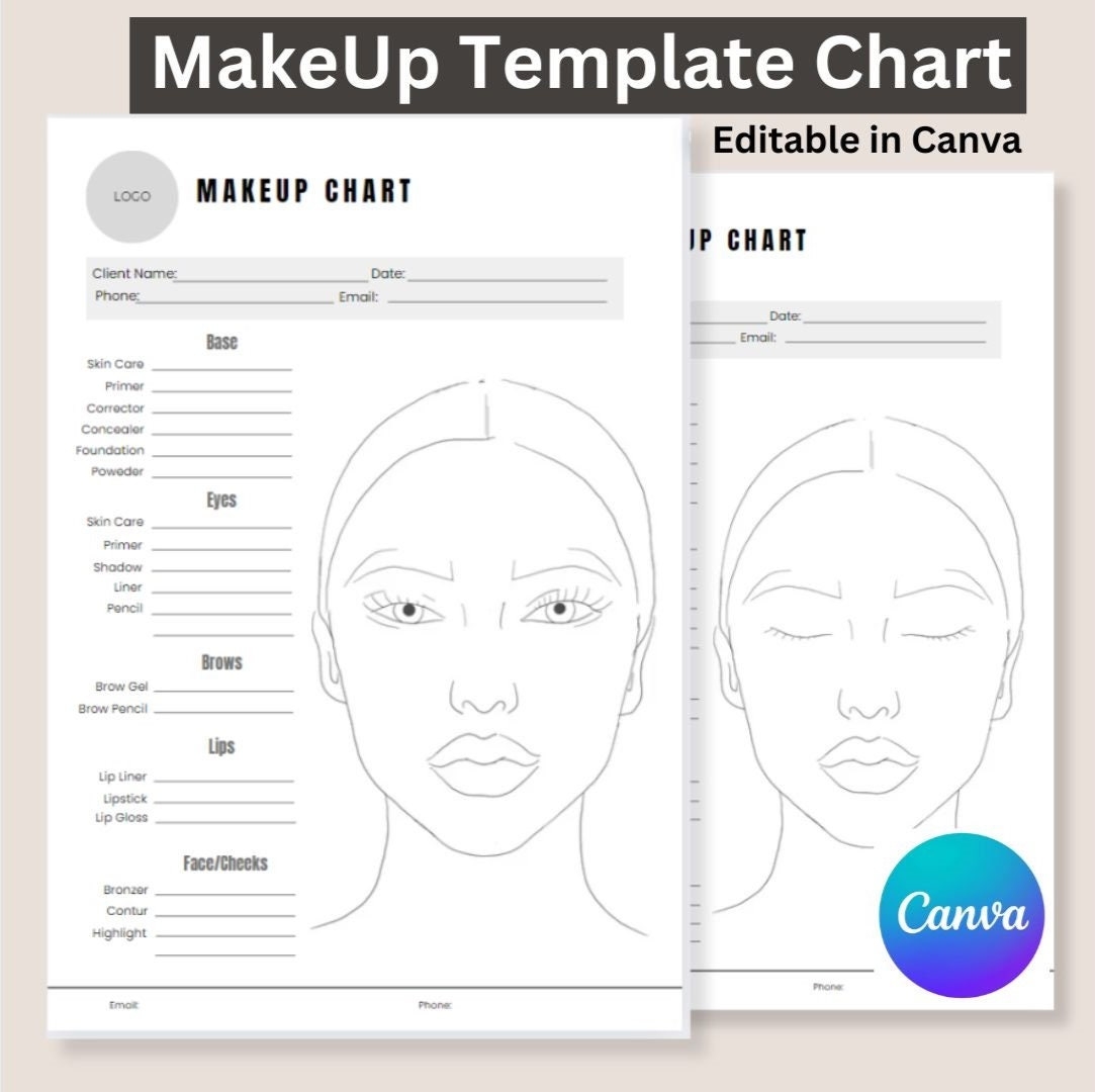 Makeup Face Canva Editable Chart Printable Blank Makeup Face Template To Print Make Up Artist Face Charts Sheets Face Eyes Template Etsy UK Makeup Face Canva Editable Chart Printable Blank Makeup Face Template To Print Make Up Artist Face Charts Sheets Face Eyes Template Etsy UK