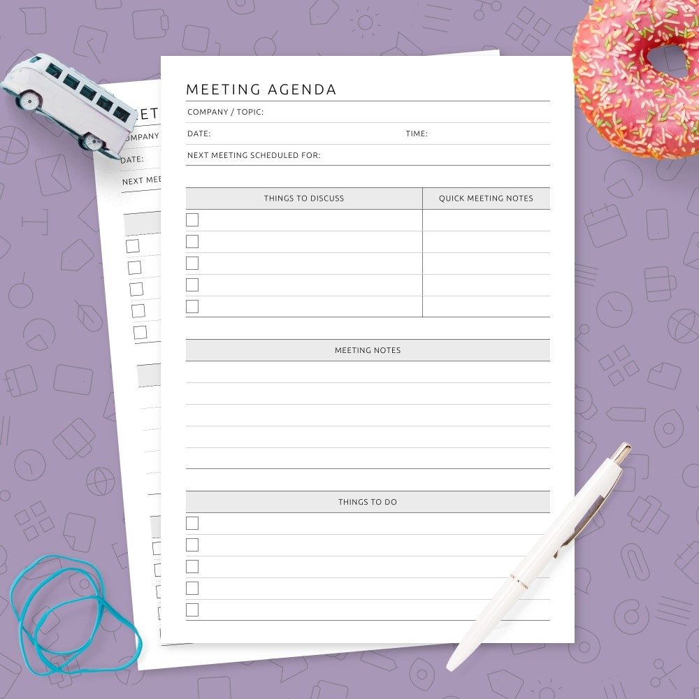 Printable Meeting Agenda Template Printable Meeting Agenda Template