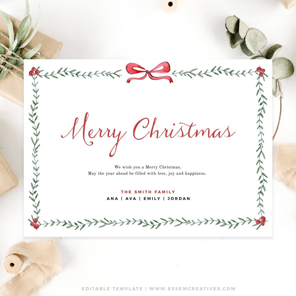 Minimal Christmas Card Template Greenery Christmas Card Border 2023 Printable Editable Holiday Card Horizontal Instant Download Corjl 489 Essem Minimal Christmas Card Template Greenery Christmas Card Border 2023 Printable Editable Holiday Card Horizontal Instant Download Corjl 489 Essem