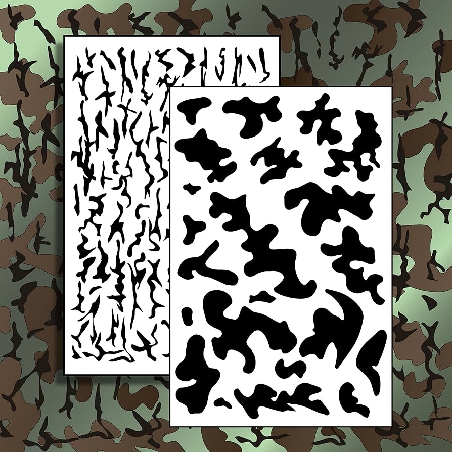 Mylar Camo Stencils Camouflage Gun Paint RC Mask Model Hexagon Pack Of 2 Amazon de Home Kitchen Mylar Camo Stencils Camouflage Gun Paint RC Mask Model Hexagon Pack Of 2 Amazon de Home Kitchen