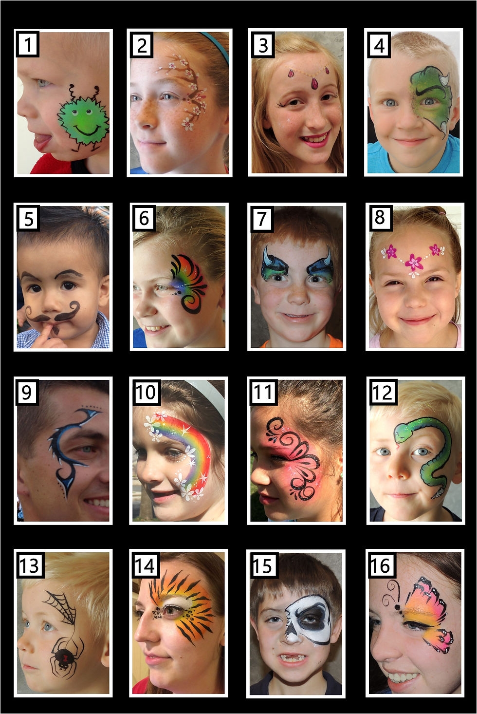 Printable Easy Face Painting Templates Printable Easy Face Painting Templates