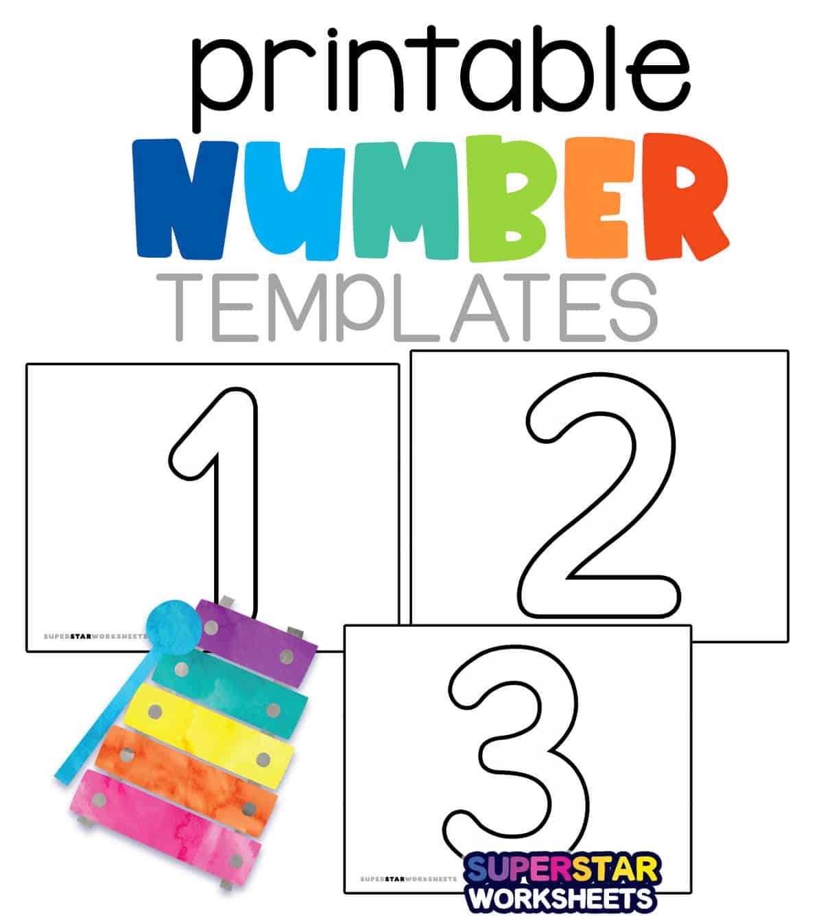 Number Printable Template Number Printable Template