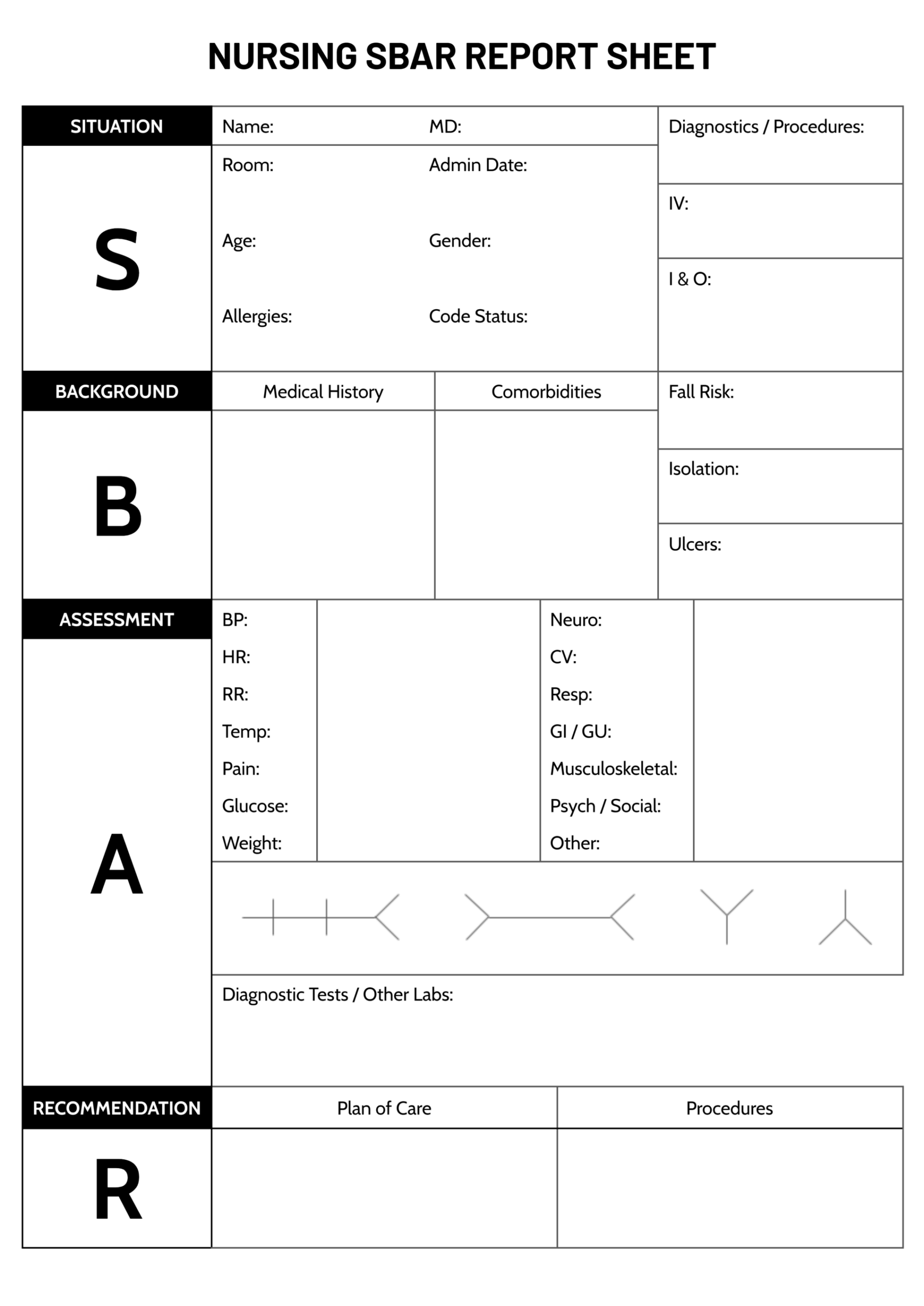 Nursing SBAR Report Sheet Google Docs Word Highfile Nursing SBAR Report Sheet Google Docs Word Highfile