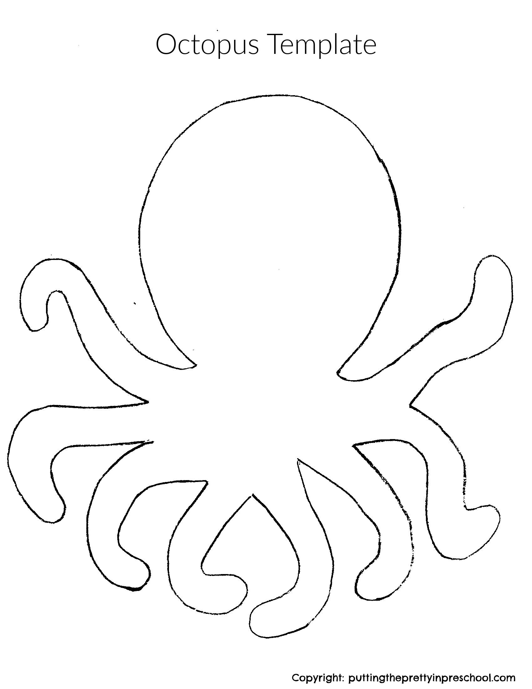 Octopus Template Free Printable Octopus Template Free Printable