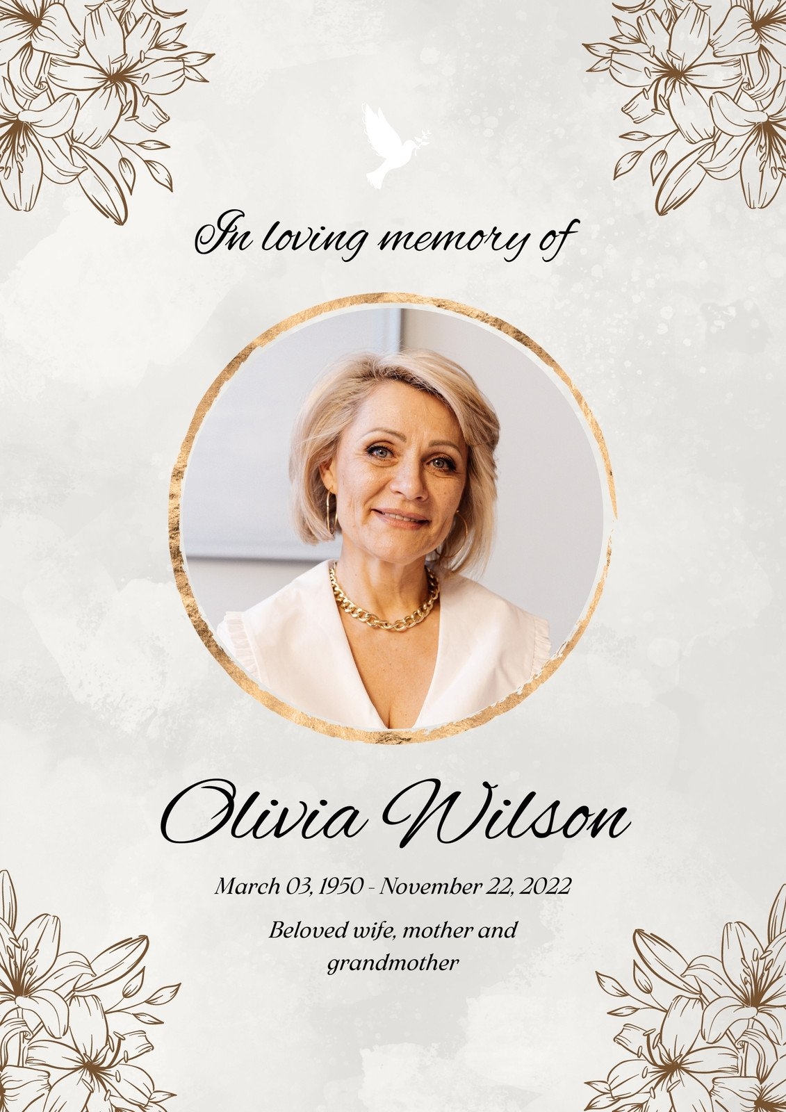 Page 2 Free Printable Customizable Funeral Program Templates Canva Page 2 Free Printable Customizable Funeral Program Templates Canva