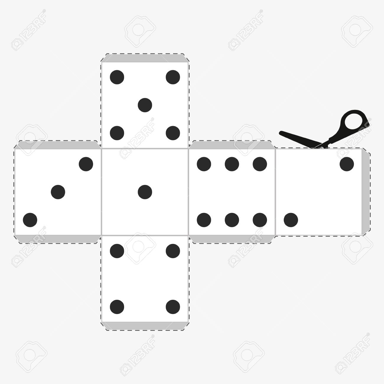 Paper Dice Template Model Of A White Cube To Make A Three dimensional Handicraft Work Out Of It Isolated Vector Illustration On White Background Royalty Free SVG Cliparts Vectors And Stock Illustration Image Paper Dice Template Model Of A White Cube To Make A Three dimensional Handicraft Work Out Of It Isolated Vector Illustration On White Background Royalty Free SVG Cliparts Vectors And Stock Illustration Image