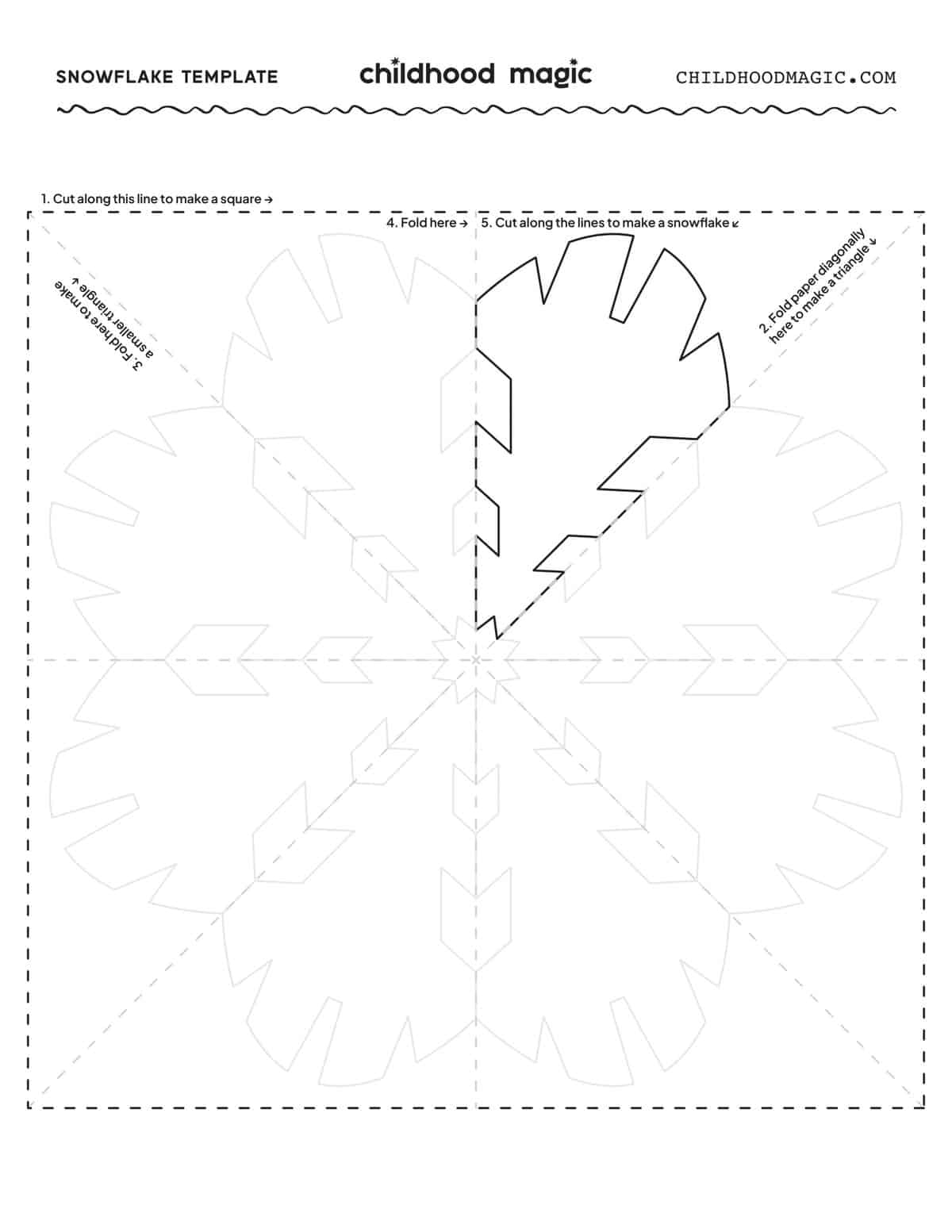 Printable Snowflake Template For Kindergarten Printable Snowflake Template For Kindergarten