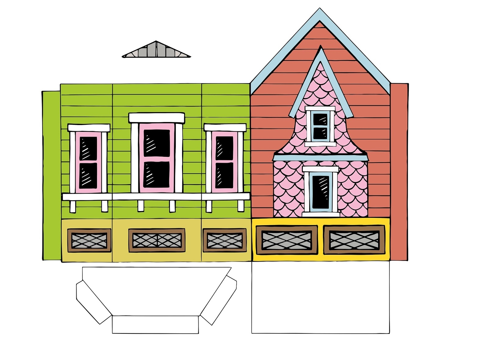 Peach Bum UP HOUSE Printable Template Peach Bum UP HOUSE Printable Template
