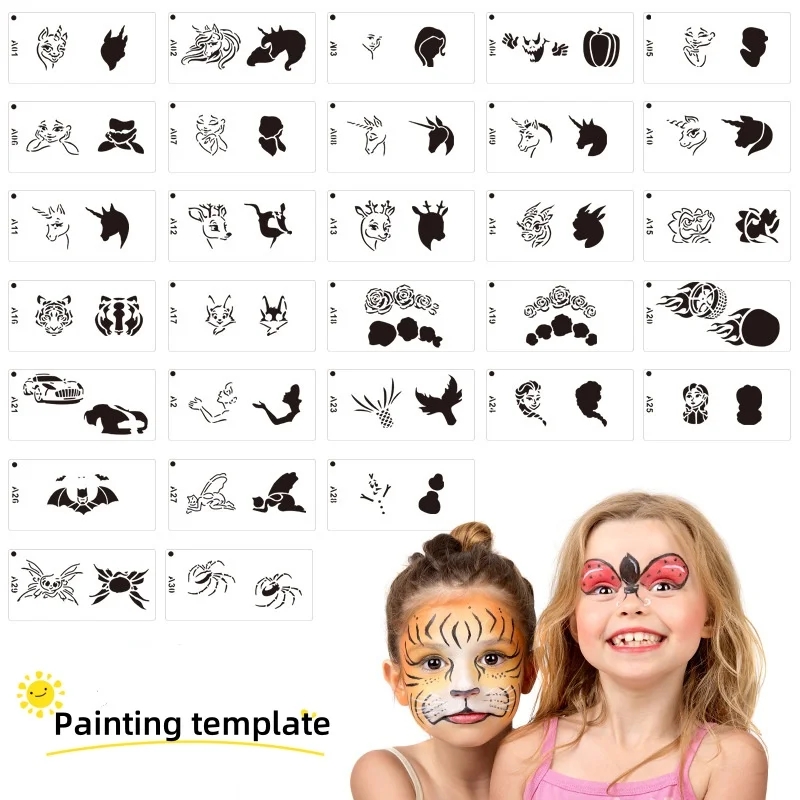 PET Children Stencils Face Painting Washable Reusable Templates Body Face Spray Painting DIY Template For Kids Holiday Makeup AliExpress PET Children Stencils Face Painting Washable Reusable Templates Body Face Spray Painting DIY Template For Kids Holiday Makeup AliExpress