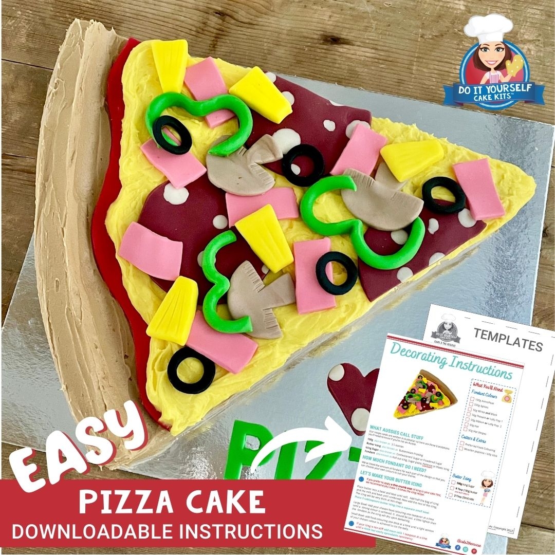 Pizza Shaped Cake Printable Template Decorating Tutorial Pizza Shaped Cake Printable Template Decorating Tutorial