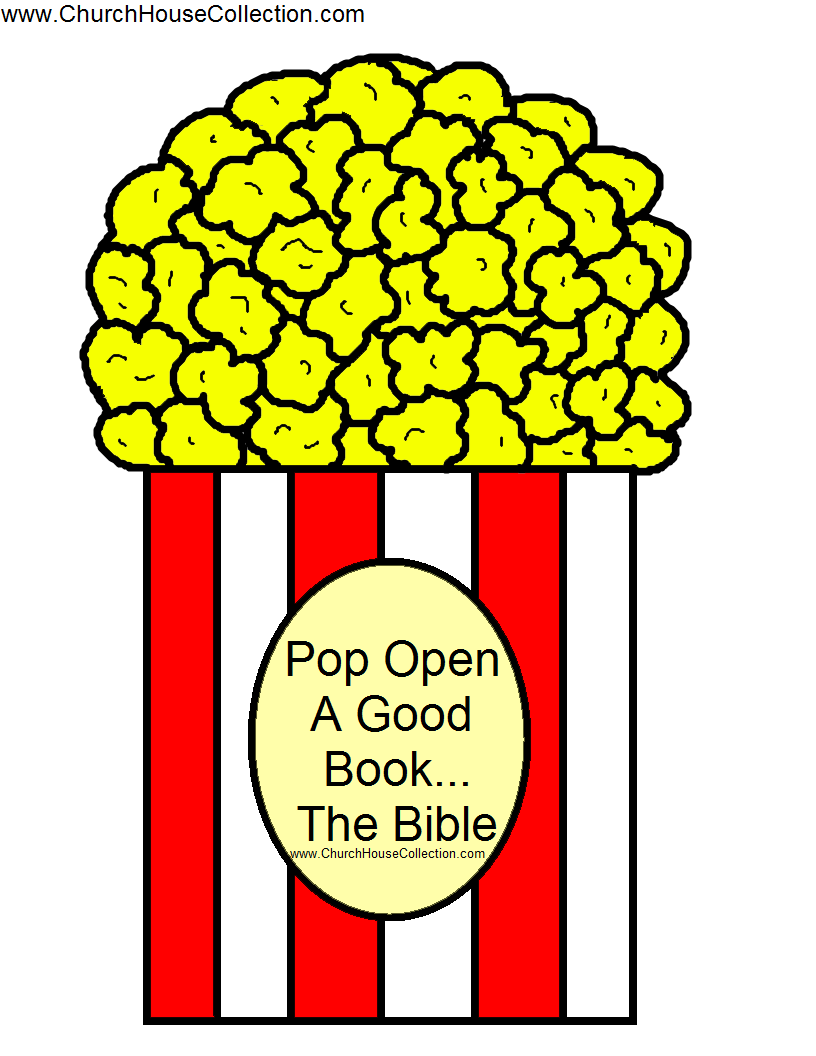 Pop Open A Good Book The Bible Popcorn Template Pop Open A Good Book The Bible Popcorn Template